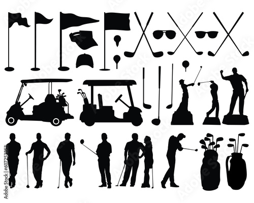 Set of Golf Silhouette