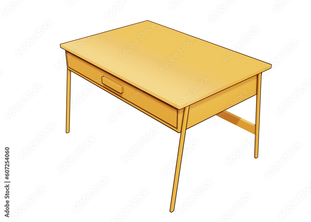 3d wooden table icon isolated object 3d wooden table icon isolated object