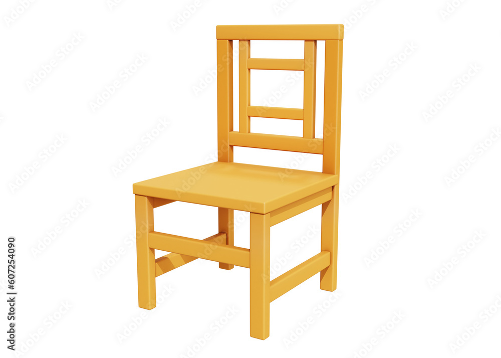 3d wooden chair icon object isolated 3d wooden chair icon object isolated