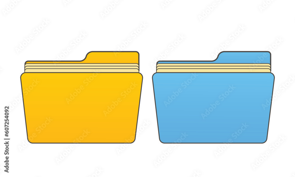 Folder icon set. Can be used for your website design, app, logo Folder icon set. Can be used for your website design, app, logo