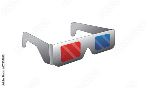 3D glasses icon isolated on white.Vector illustration.