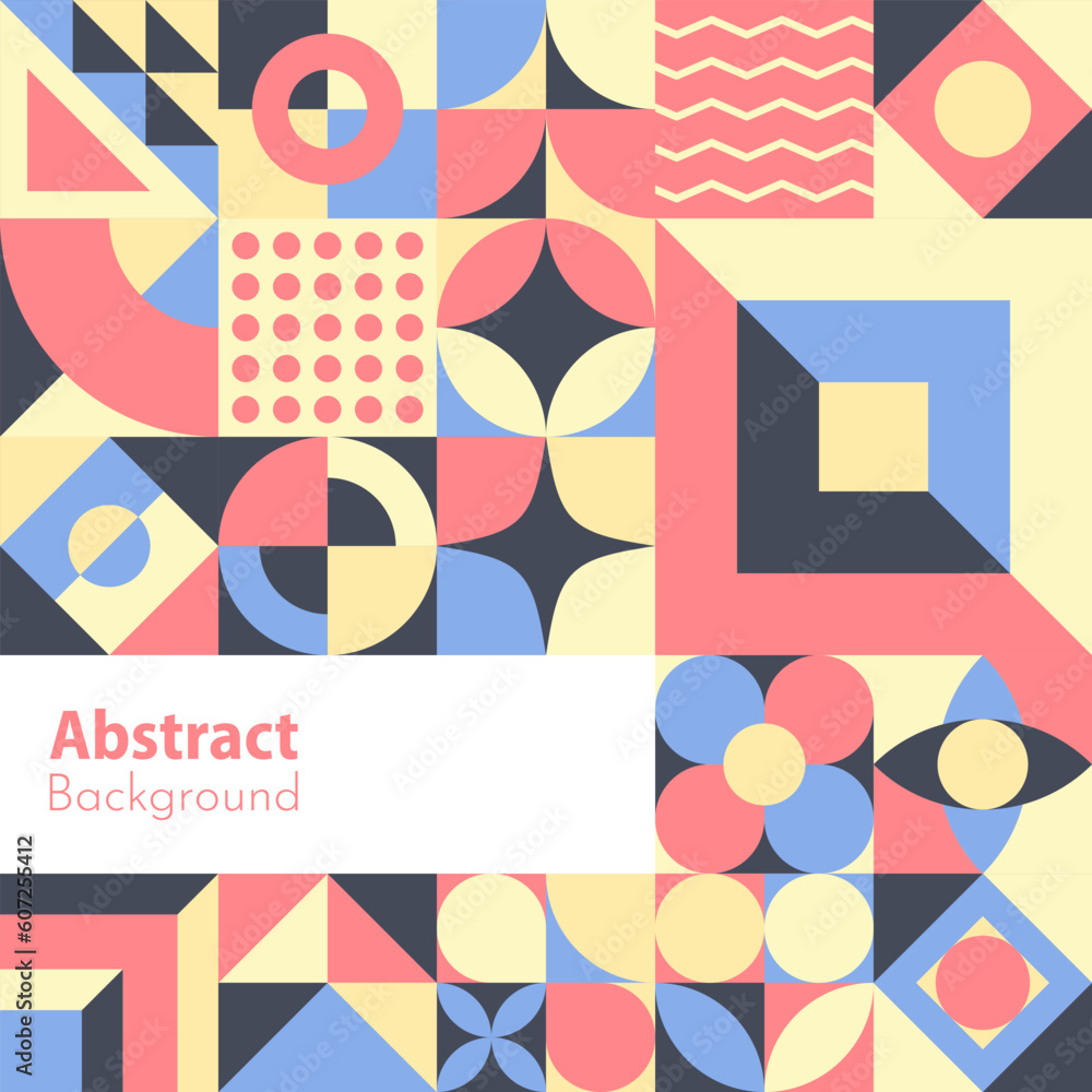 Abstract colorful geometric mosaic shapes background Abstract colorful geometric mosaic shapes background