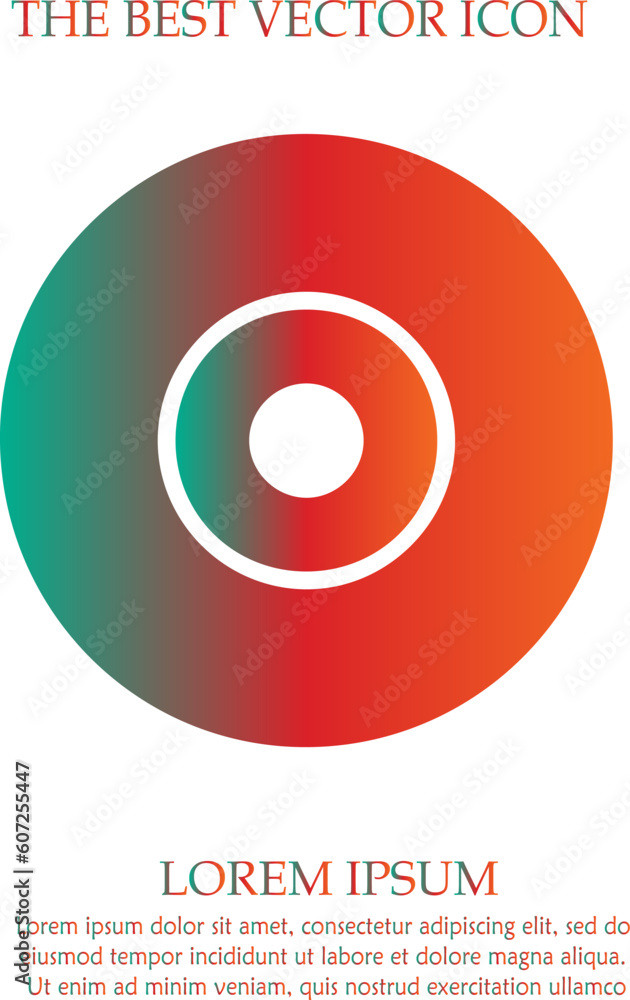 CD vector icon eps 10. Compact disc simple isolated illustration. CD vector icon eps 10. Compact disc simple isolated illustration.
