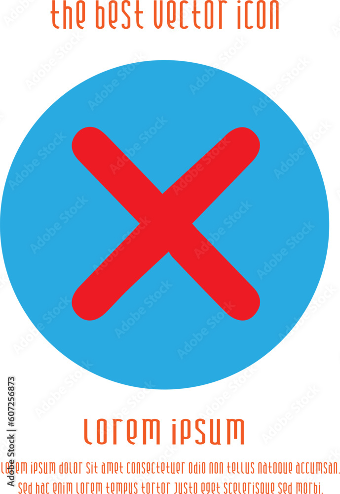 Obraz premium X mark vector icon eps 10. Remove symbol. Delete sign.