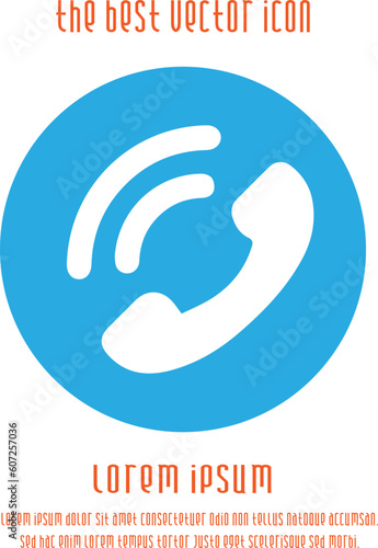 Phone symbol and bubble vector icon eps 10. Telephone icon.
