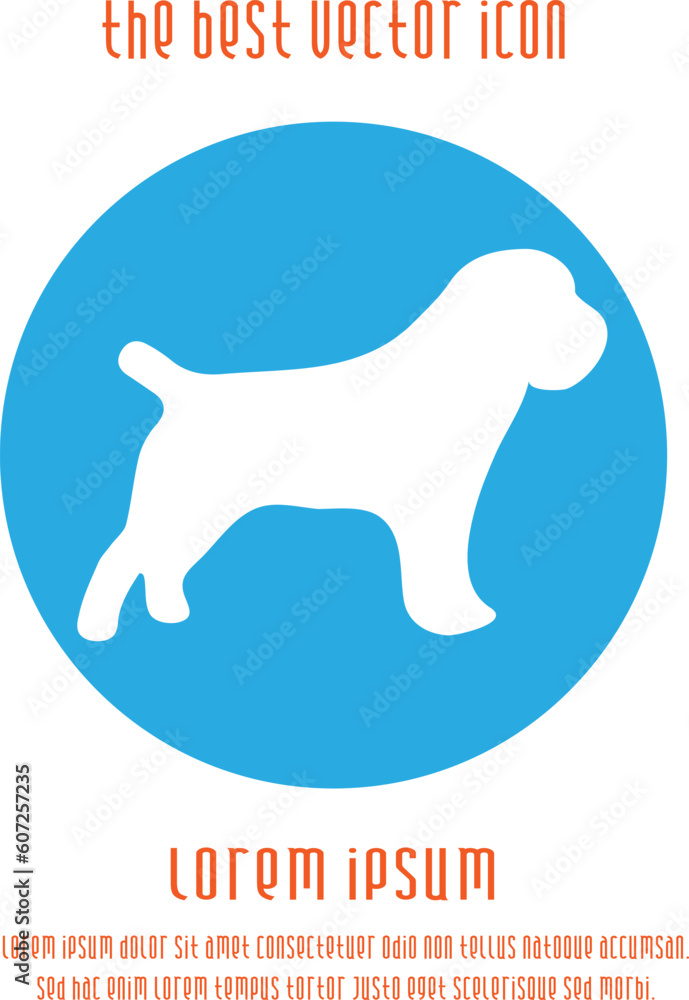 Dog vector icon eps 10. Simple isolated illustration. Dog vector icon eps 10. Simple isolated illustration.