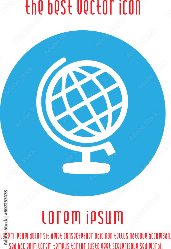 Globe vector icon eps 10. Simple isolated illustration. Globe vector icon eps 10. Simple isolated illustration.