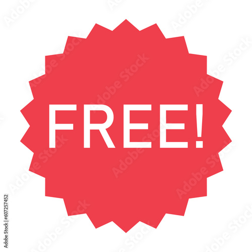 Free web button sign, promotion design label icon, gratis business vector illustration