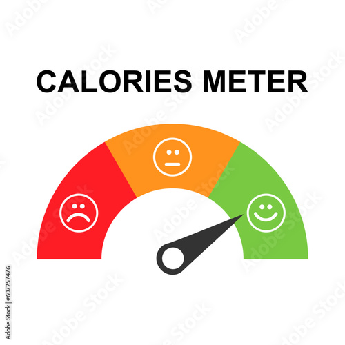 Calories healthy diet icon, nutrition food low sign, kcal zero web vector illustration