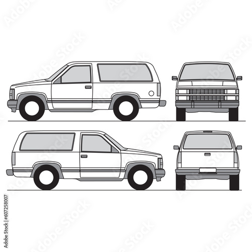 offroad car outline, part 7