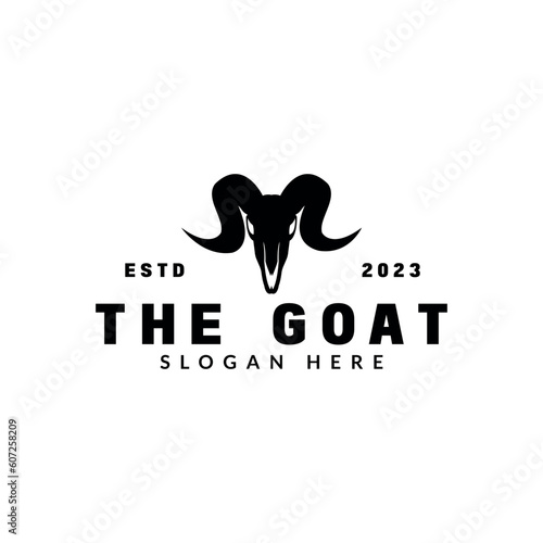 sheep head ram logo icon vector illustration
