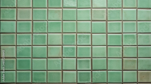 Green ceramic tile background Generative AI