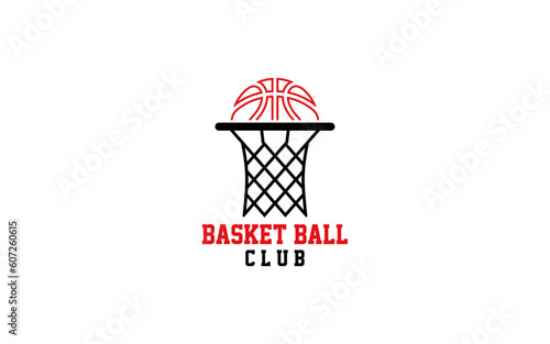 Basket ball club design logo