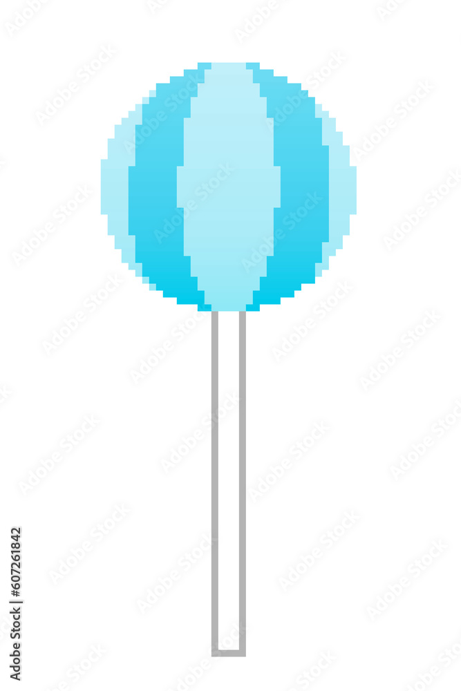 Pixel art blue candy ball