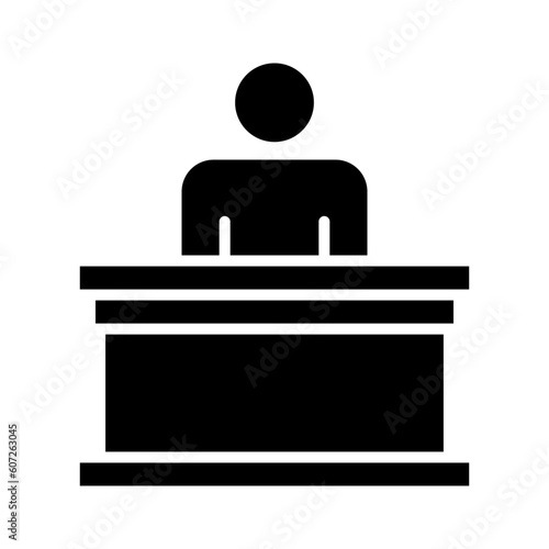 Panel of judges Glyph Icon Design