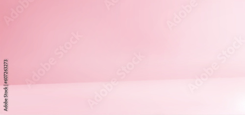 Background of empty pastel pink studio room. 3d abstract backdrop with wall and floor in perspective view. Studio interior mockup for product photo or presentation, vector realistic illustration