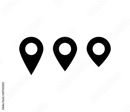 vector icon of simple forms of point of location