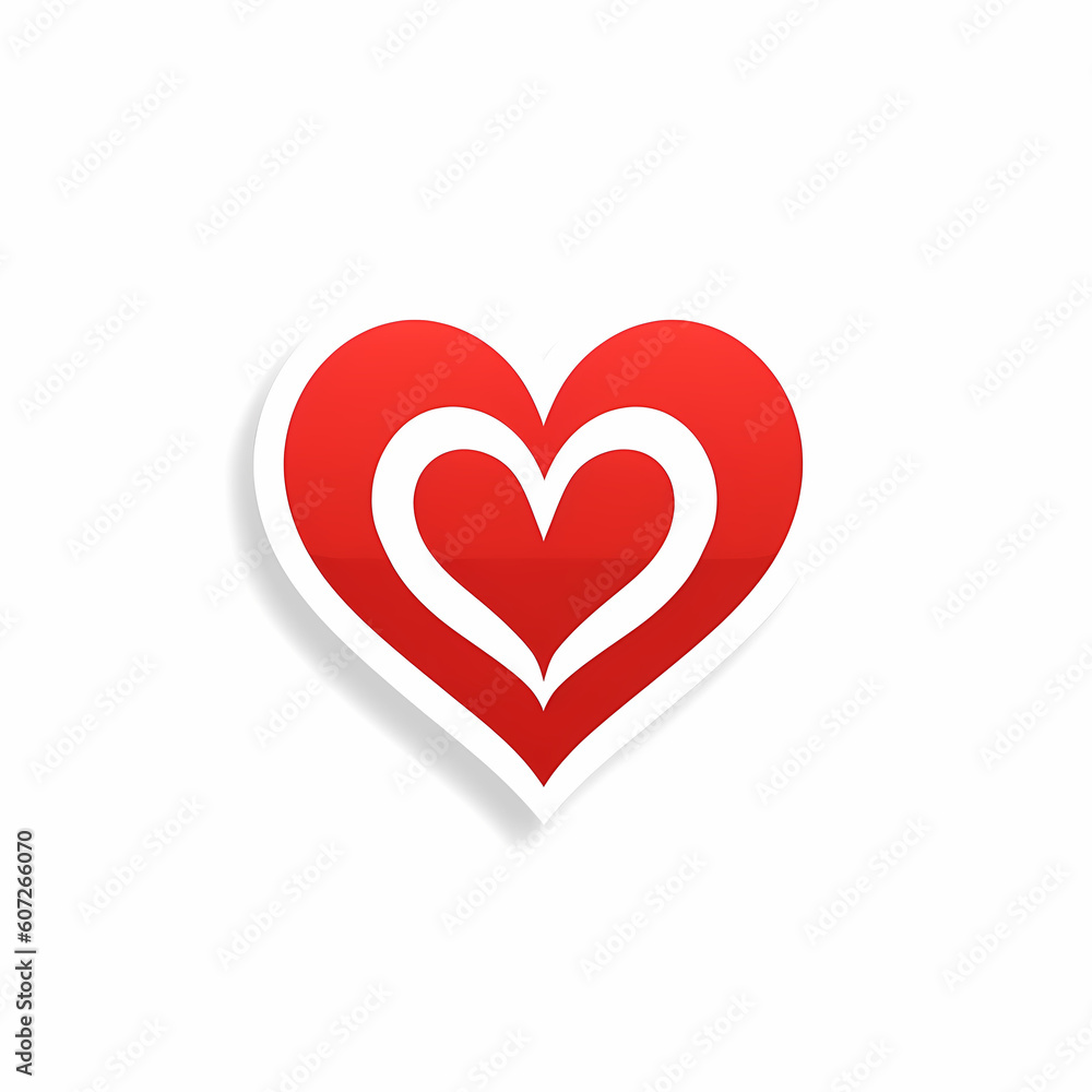 Leidenschaftliche Liebe, Romantik oder Valentinstag: Rotes Vektor-Symbol für Apps und Websites. Generative AI