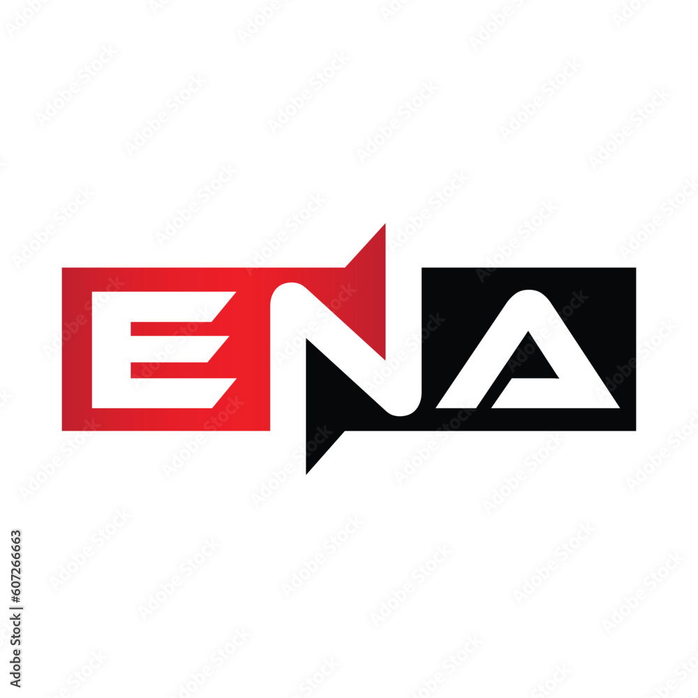 ENA Monogram Initial Letters Logo Design ENA Monogram Initial Letters Logo Design