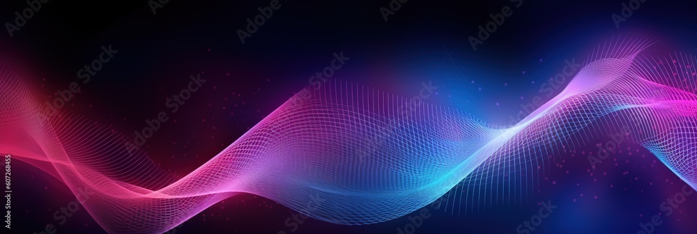 abstract futuristic background with pink blue glowing neon moving high speed wave lines and bokeh lights. Data transfer concept Fantastic wallpaper, Ai Generative abstract futuristic background with pink blue glowing neon moving high speed wave lines and bokeh lights. Data transfer concept Fantastic wallpaper, Ai Generative