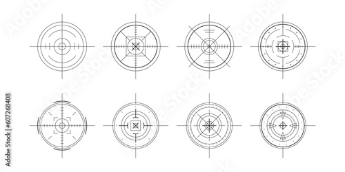 Shooting target icon vector illustration template