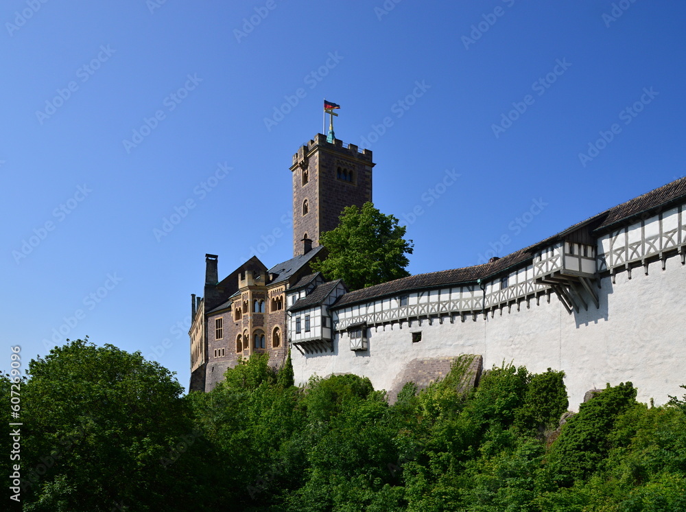 Historical Castle Wartburg in the Town Eisenach, Thuringia