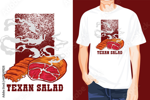 texan salad t-shirt design