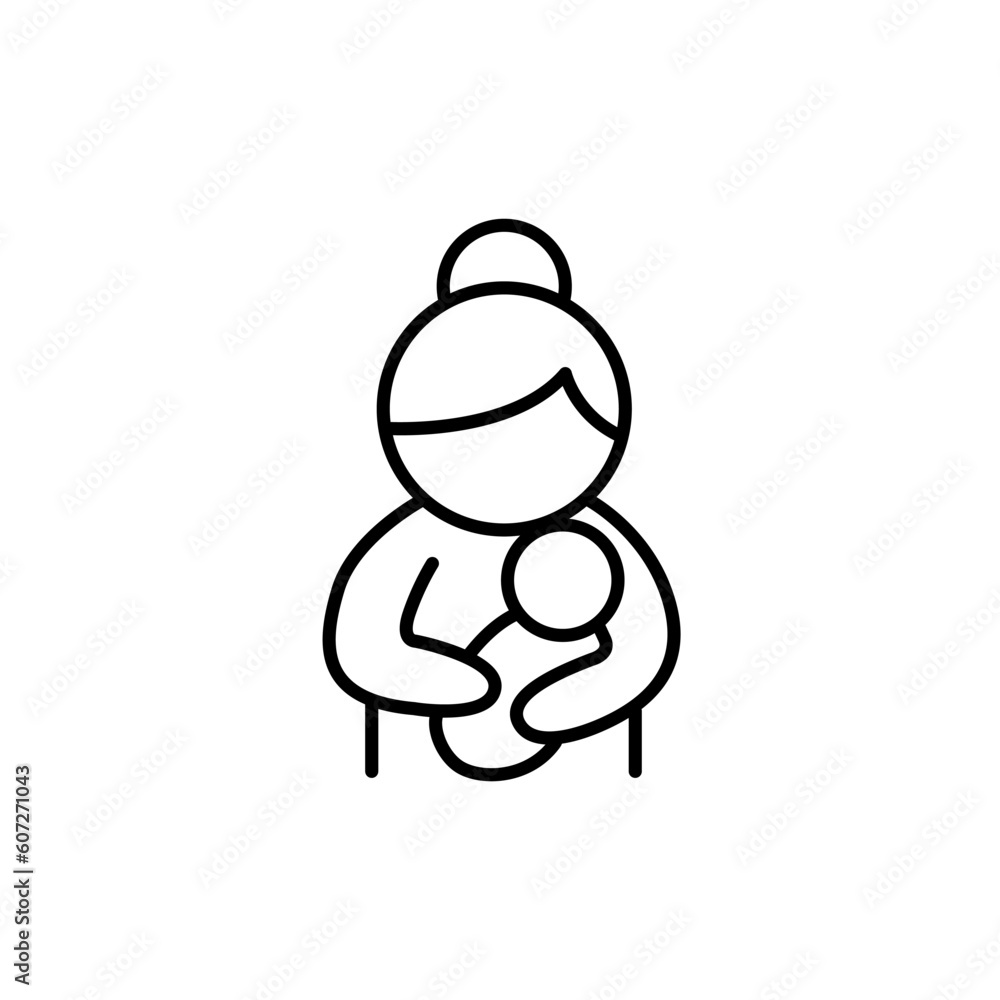 Mother and baby icon