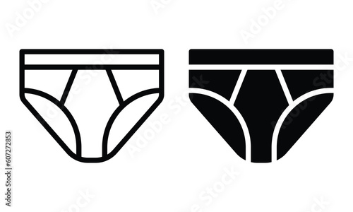 Underwear icon with outline and glyph style.
