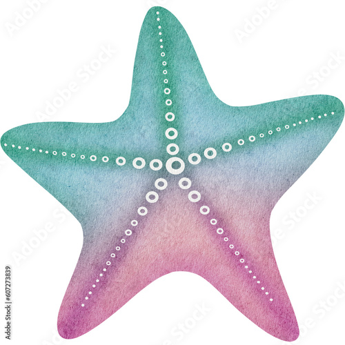 Obraz na płótnie Starfish watercolor