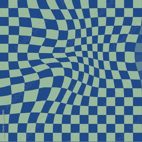 blue and green checkered pattern