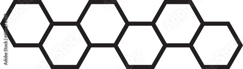Hexagons pattern. Illustration of a honeycomb.