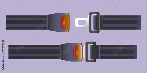 High quality durable seatbelt vector illustration. realistic seat belt image. Necessary must have car accessories. Fasten your seat belt.  Must have vehicle accessories. Traffic rules for seat belt.