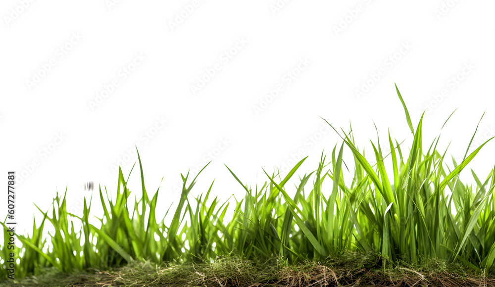Obraz premium Green grass template, generative ai generated