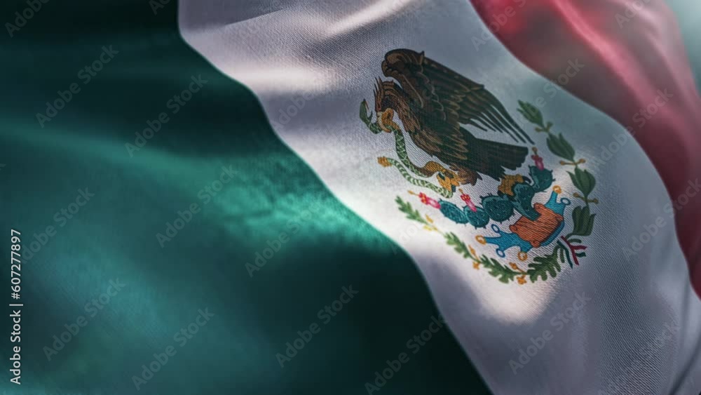 Beautiful waving Mexico flag background. Patriotic Mexico background	
