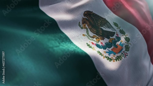 Beautiful waving Mexico flag background. Patriotic Mexico background	
