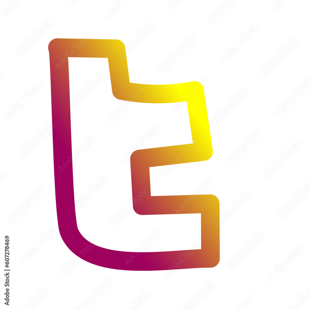 Colorful Gradient Abstract Outline Colorful Gradient Abstract Outline