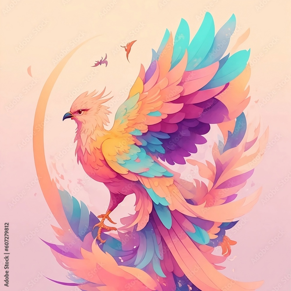 Witness the mythical rebirth of the Phoenix, as this intricately illustrated masterpiece radiates with fiery beauty and the promise of eternal renewal. Witness the mythical rebirth of the Phoenix, as this intricately illustrated masterpiece radiates with fiery beauty and the promise of eternal renewal.