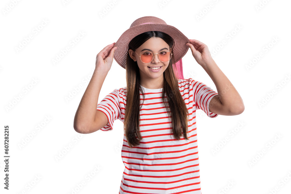 summer vacation happy teen girl on background. summer vacation teen girl in studio. summer vacation happy teen girl on background. summer vacation teen girl in studio.