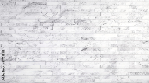 Background of white tiles with marble design, generative AI.