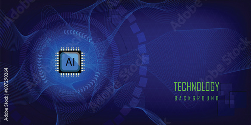 Abstract technology Ai Artificial Intelligence concept. Ai working data of Artificial intelligence and futuristic digital for future.