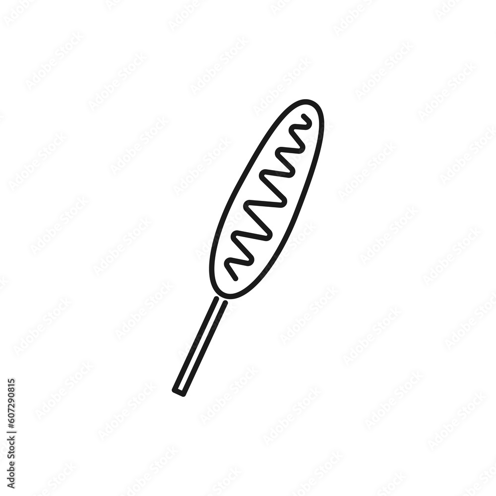 Corndog icon. Illustration on transparent background Corndog icon. Illustration on transparent background