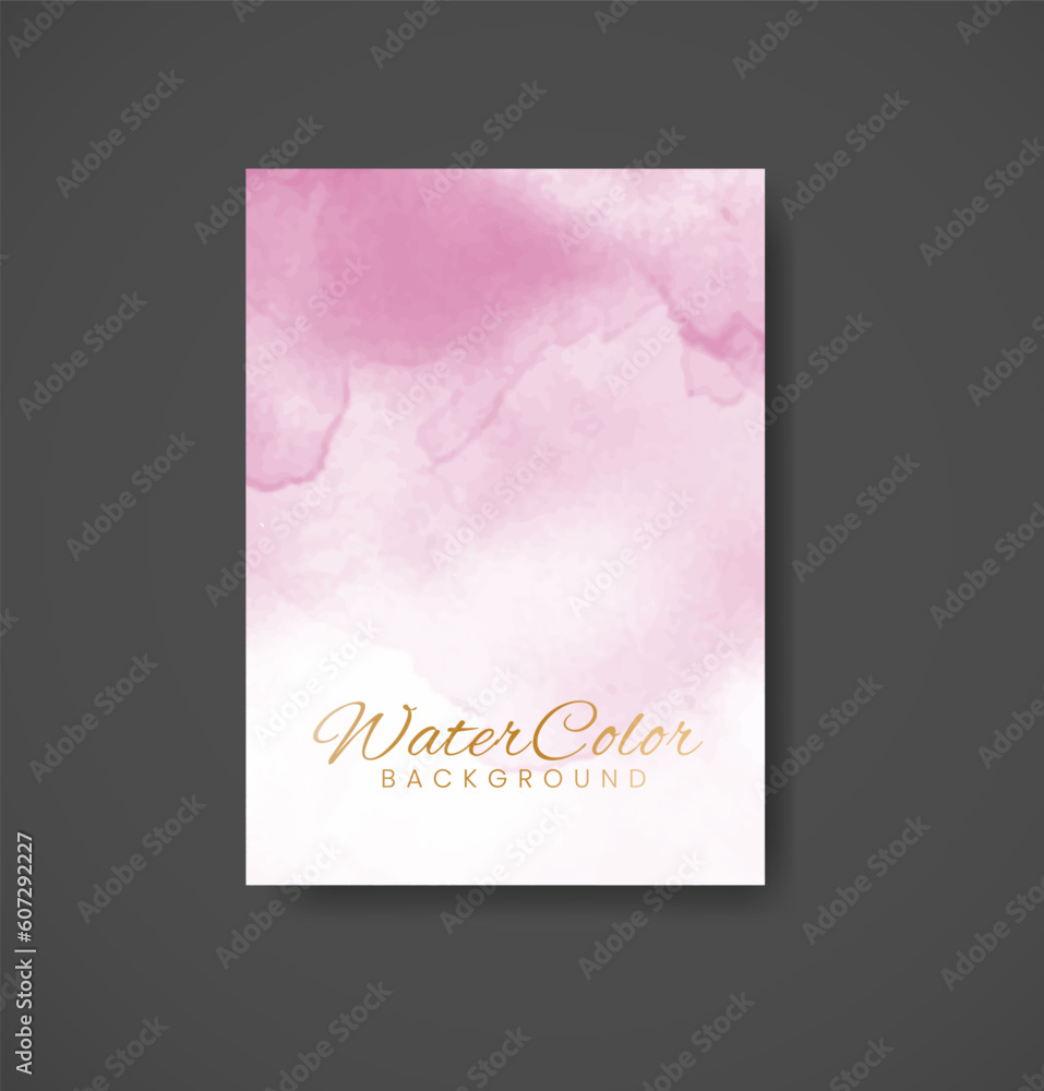 Fototapeta premium Cards with watercolor background. Design for your cover, date, postcard, banner, logo.