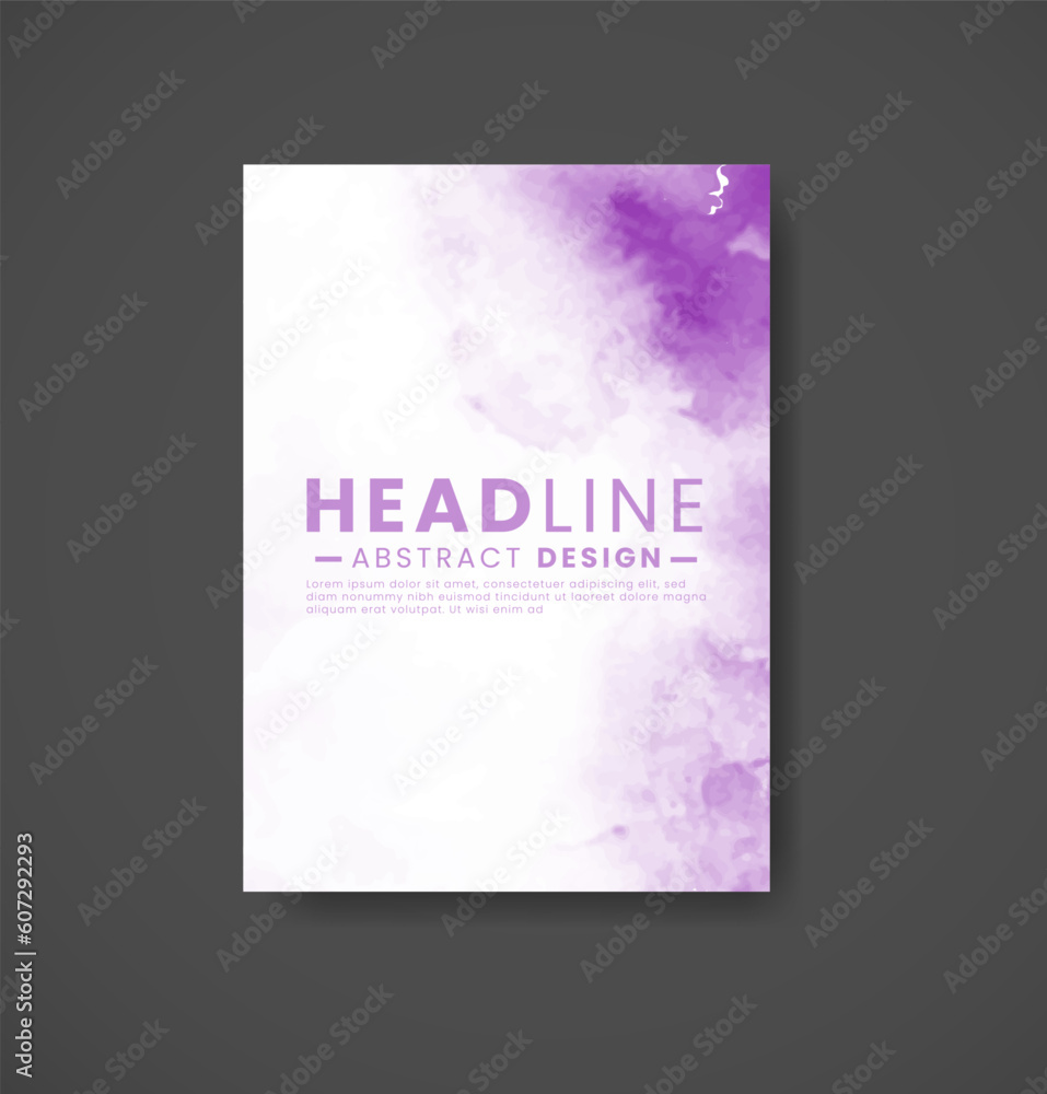 Fototapeta premium Cards with watercolor background. Design for your cover, date, postcard, banner, logo.