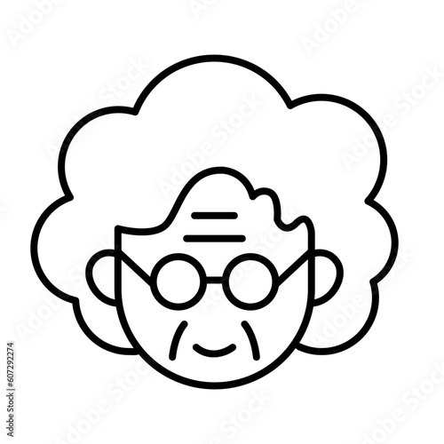 Elderly woman icon