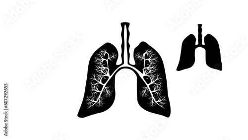 human lungs silhouette