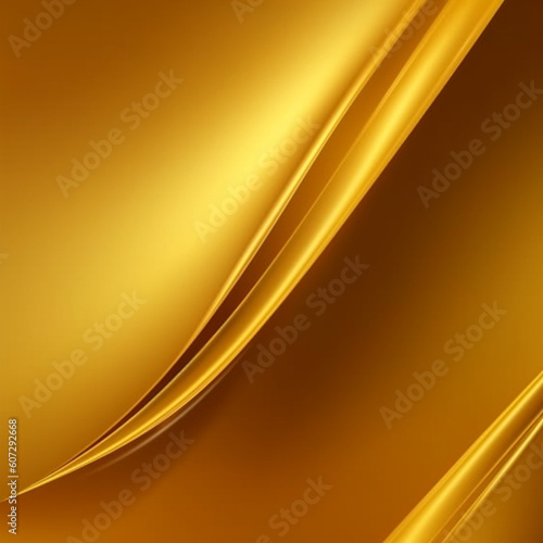 Gold background abstract for wallpaper, pattern and label on website. Light golden metal texture or shiny metallic gradient with Generative AI.