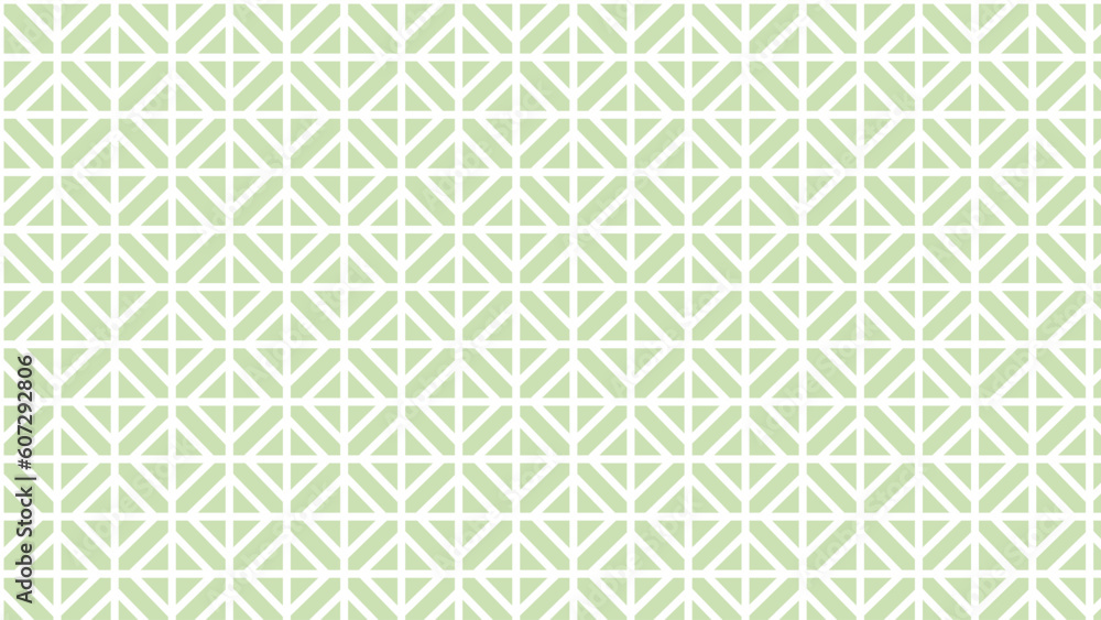 Green and white seamless pattern with ornament