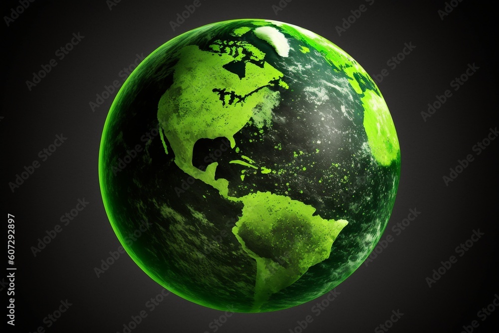 world environment and Earth day concept with green globe. Generate Ai world environment and Earth day concept with green globe. Generate Ai