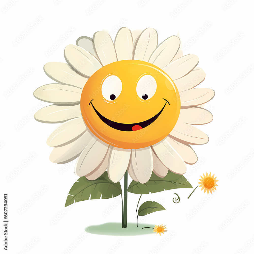 Cute And Quirky Daisy Cartoon Illustration